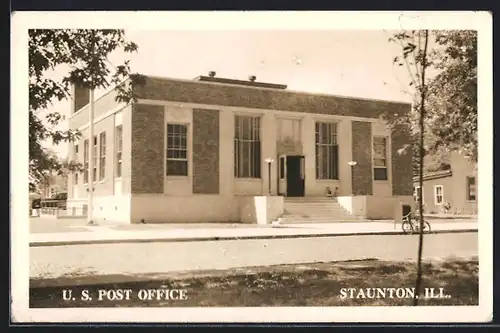 Foto-AK Staunton, IL, US Post Office