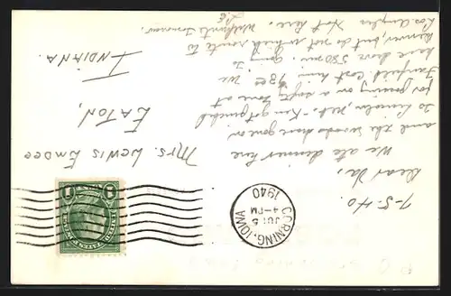 Foto-AK Corning, IA, Post Office