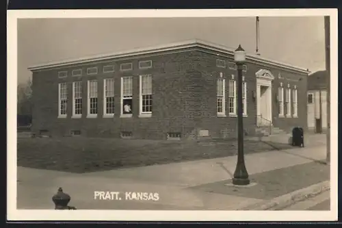 Foto-AK Pratt, KS, US Post Office