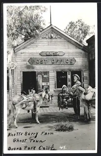 Foto-AK Buena Park, CA, Knott`s Berry Farm, Ghost Town, Post Office