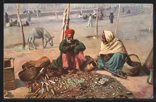 AK Marchand de coutellerie, arabischer Scheren und Messer-Händler