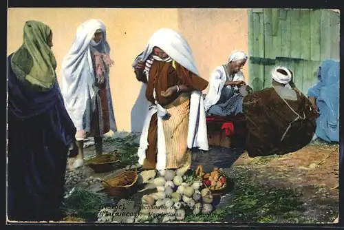 AK Tanger, Marchandes de Legumes, arabische Gemüsehändlerin