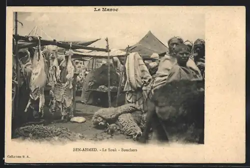 AK Ben-Ahmed, Le Souk, Bouchers, arabische Händler