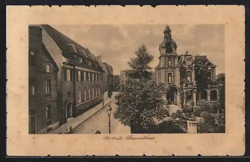 AK Sterkrade, Finanzstrasse mit Baum