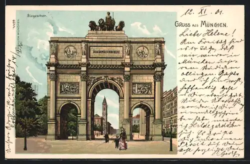 Lithographie München, Siegestor