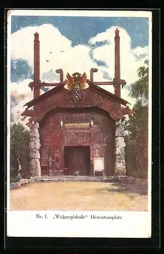 AK Thale, Walpurigshalle, Hexentanzplatz