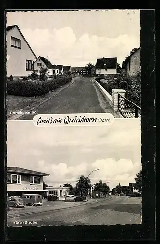 AK Quickborn i. Holst., Dorotheenring, Kieler Strasse