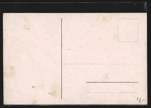 Künstler-AK Eupen, Teilansicht mit Kirche