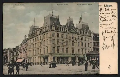 AK Liège, Place Verte, La Grand Hotel, Place St-Lambert