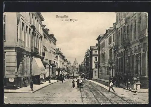 AK Brüssel / Bruxelles, La Rue Royale
