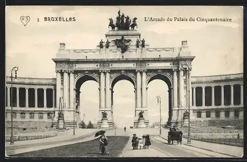 AK Brüssel / Bruxelles, L`Arcade du Palais du Cinquantenaire