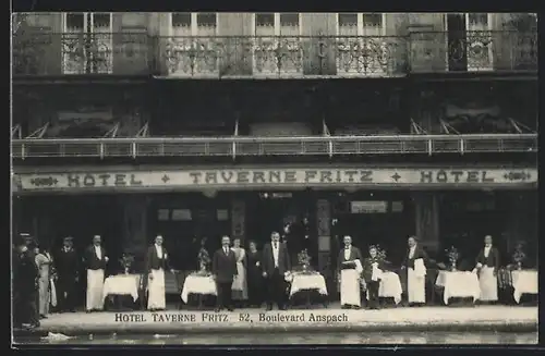 AK Brüssel / Bruxelles, Hotel Taverne Fritz, Boulevard Anspach 52