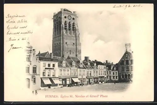 AK Furnes, Église St. Nicolas et Grand` Place