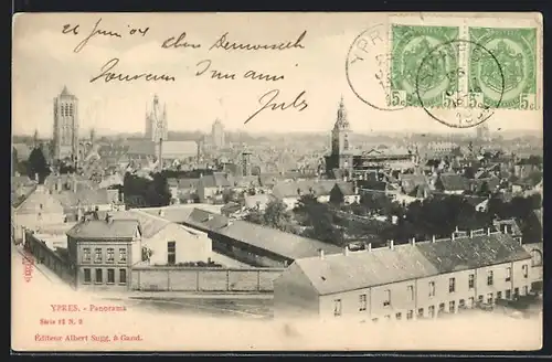 AK Ypres, Ortsansicht bei Tag