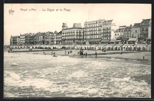 AK Heyst s/Mer, La Digue et la Plage