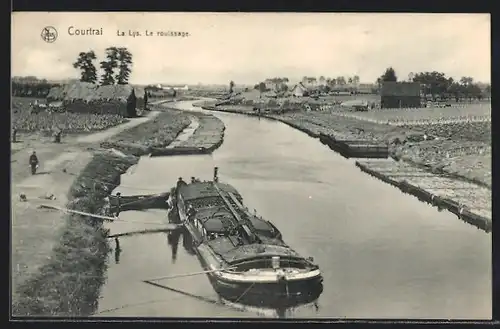 AK Courtrai, La Lys, Le rouissage