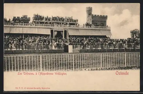 AK Ostende, Lest Tribunes, à l`Hippodrome Wellington