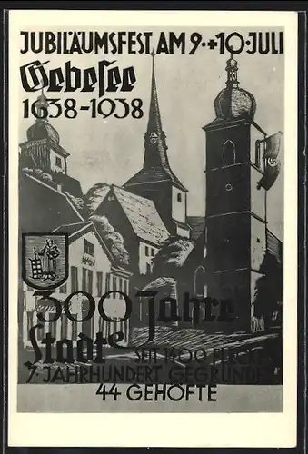 AK Gebesee, Jubiläumsfest 1938, -Fahne