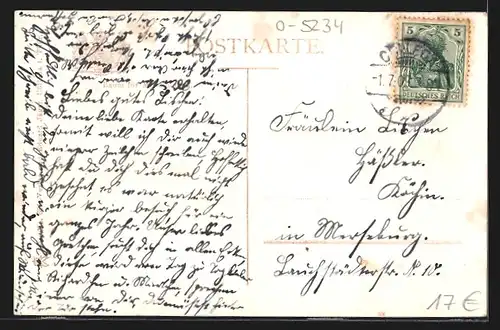 AK Cölleda, Partie in der Brückenstrasse mit Geschäften