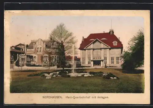 AK Nordhausen, Harz-Querbahnhof mit Anlagen