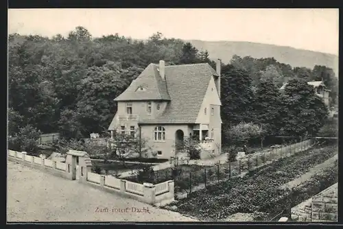 AK Blankenburg / Schwarzatal, Hotel-Pension Zum roten Dachl