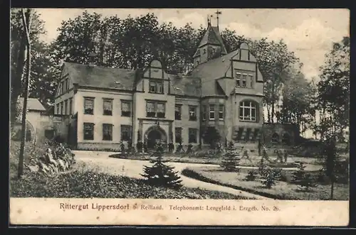 AK Lippersdorf bei Reifland, Rittergut Lippersdorf mit Anlagen