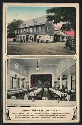 AK Hohenstein-Ernstthal, Gasthof Meinsdorf, Bes. Curt Veit