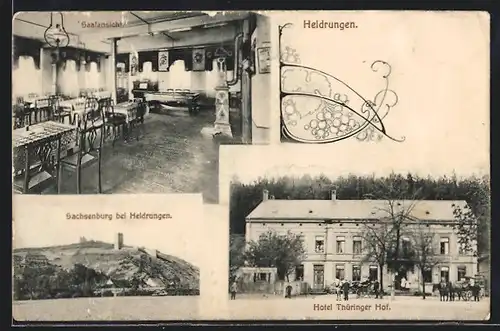 AK Heldrungen, Hotel Thüringer Hof, Sachsenburg