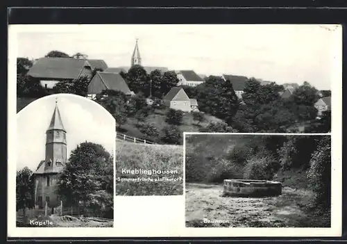 AK Kneblinghausen, Gasthaus Ww. Schaefers, Kapelle, Brunnen