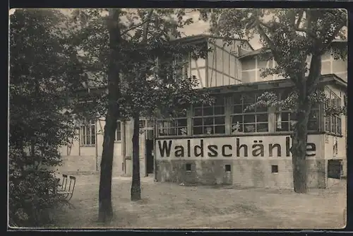 AK Magdeburg, Gasthaus Waldschänke im Biederitzer Busch