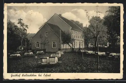 AK Waltersleben bei Erfurt, Gasthof Waltersleben