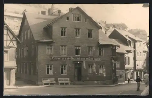 AK Lauscha /Thürw., Gasthaus Wilder Mann