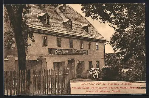 AK Wernsdorf bei Glauchau, Gasthaus Erbschänke Wernsdorf von Robert Sperhake