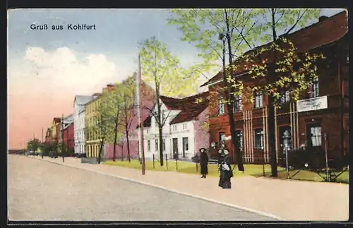 AK Kohlfurt, Strassenpartie mit Geschäft