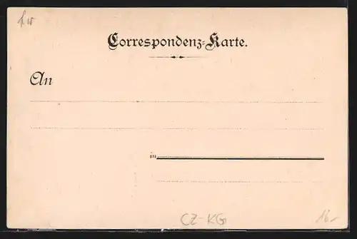 Lithographie Johannisbad, Evangel. Kirche, Franz-Josefshöhe