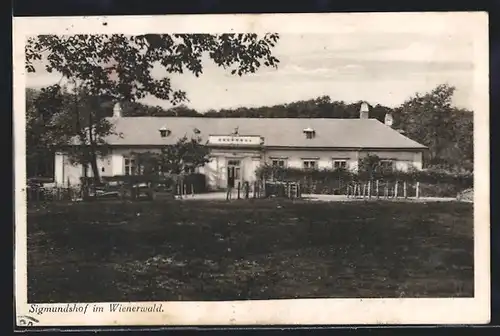AK Wien, Gasthaus Sigmundshof im Wienerwald