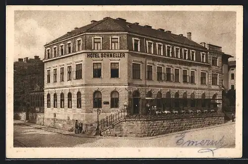 AK Wien, Blick zum Hotel Schneller