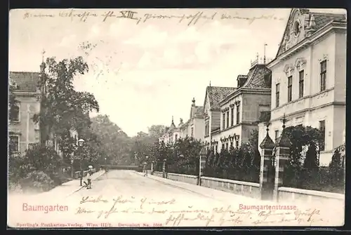 AK Wien-Baumgarten, Blick in die Baumgartenstrasse