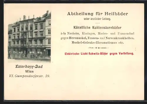 AK Wien, Esterhazy-Bad, Gumpendorferstrasse 59