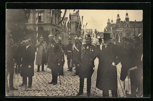 AK Zürich, Kaiser Wilhelm II. in der Schweiz