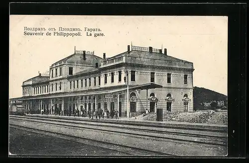 AK Philippopoli, La Gare, Bahnhof