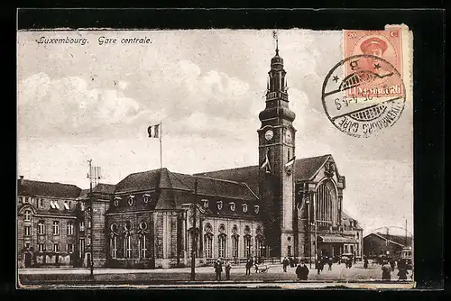 AK Luxemburg, Blick zum Bahnhof