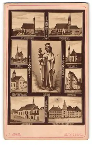 Fotografie J. Niggl, Altötting, Ansicht Altötting, Kapuzinerkirche, Gnadenbild, Hl. Kapelle, Jospehsburg, Tillkapelle