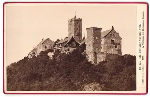 Fotografie G. Jagemann, Eisenach, Ansicht Eisenach, Blick nach der Wartburg von Süd-West aus gesehen