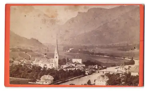 Fotografie Kaspar Angerer, Schwaz, Ansicht Zell am Ziller, Blick in den Ort mit der Pfarrkirche