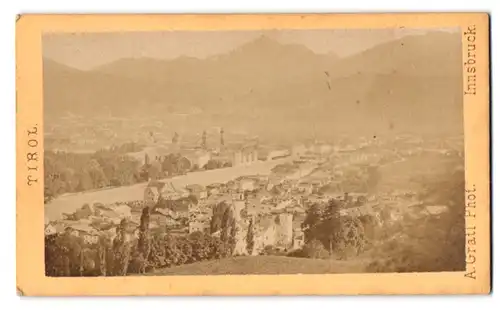 Fotografie A. Gratl, Innsbruck, Ansicht Innsbruck, Blick auf die Stadt, Panorama