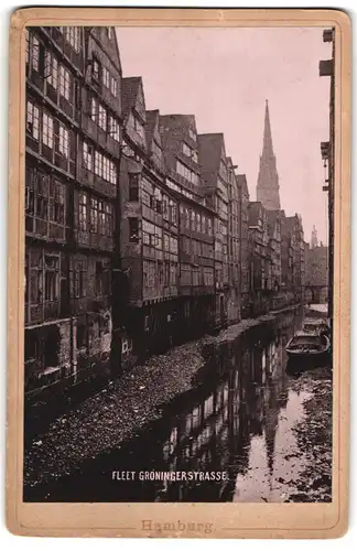 Fotografie unbekannter Fotograf, Ansicht Hamburg, Blick in den Fleet Groningerstrasse
