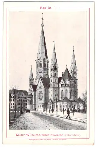 Fotografie / Lichtdruck Edm. Gaillard, Berlin, Ansicht Berlin, Blick auf die Kaiser-Wilhelm-Gedächtsniskirche