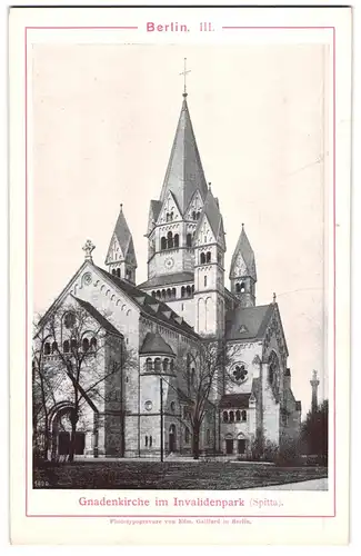 Fotografie / Lichtdruck Edm. Gaillard, Berlin, Ansicht Berlin, Gnadenkirche im Invalidenpark