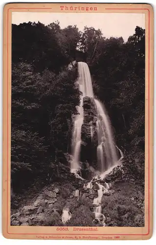 Fotografie Römmler & Jonas, Dresden, Ansicht Brotterode, Blick auf den Drusenthal / Trusental Wasserfall